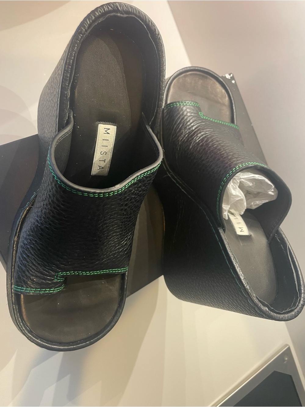 Black Platform Wedge Slide Sandals - Unbranded - Picture 4 of 5